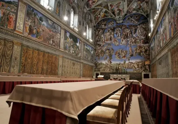 Vista general de la Capilla Sixtina del Vaticano. Foto: EFE