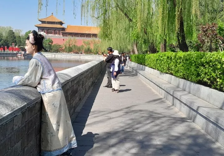 Vista general de la parte externa de la entrada a la Ciudad Prohibida, en Beijing, China.  Fotos: Rocío Martins