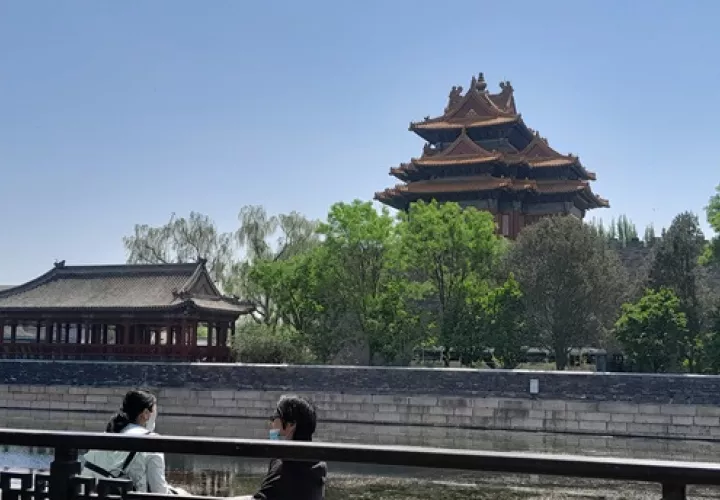 Vista externa de la salida de la Ciudad Prohibida en Beijing, China.  Fotos: Rocío Martins