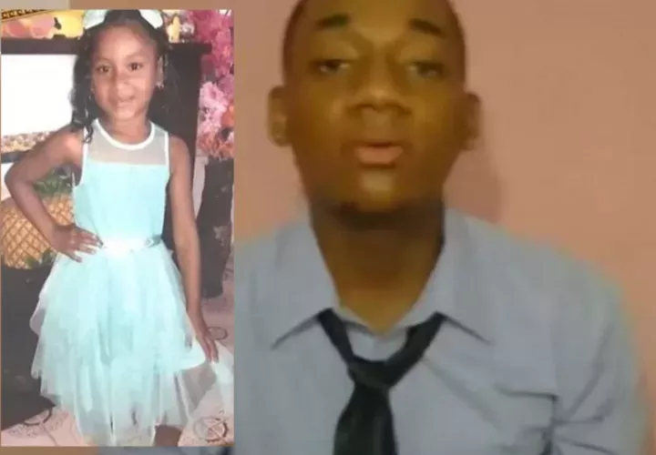 La niña Aderlyne y el acusado Hudson.