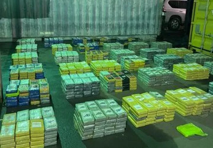 Los paquetes de droga incautados.