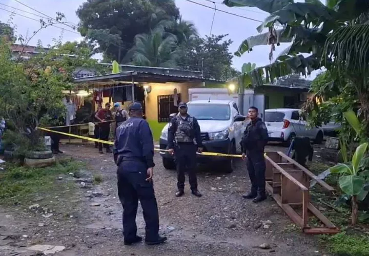 Escena del doble homicidio.