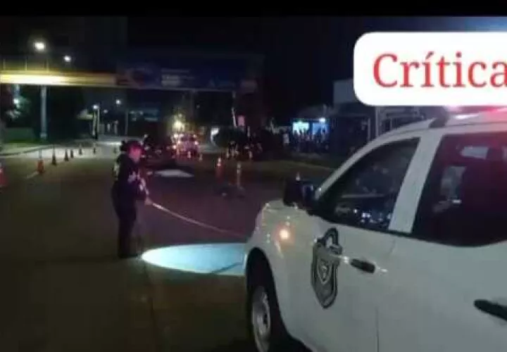 Escena del atropello fatal.          (Foto: Alexander Santamaría)