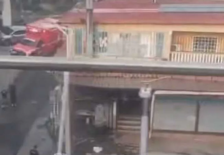 Escenal del incendio en el área del asador.