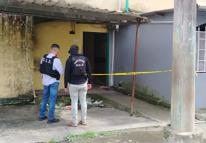 Escena del homicidio más reciente registrado en la provincia de Colón.  /  Foto: Diómedes Sánchez