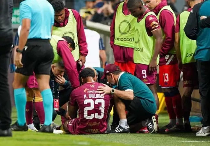 Newton Williams cuando se lesionó el pasado martes.