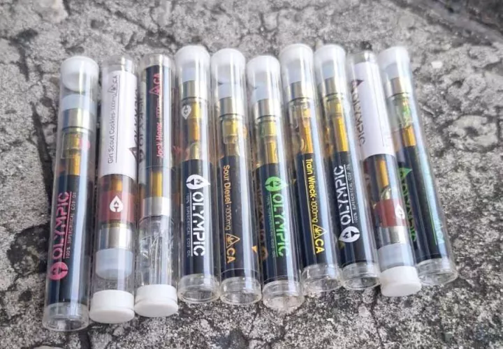 Las cápsulas con presunta droga líquida.