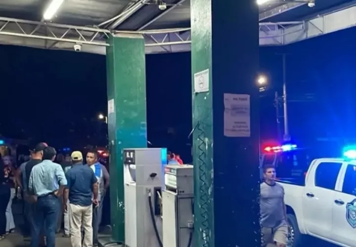 El asalto ocurrió en la estación de combustible ubicada en el corregimiento de Agua Buena, provincia de Los Santos.  /  Foto: Thays Domínguez