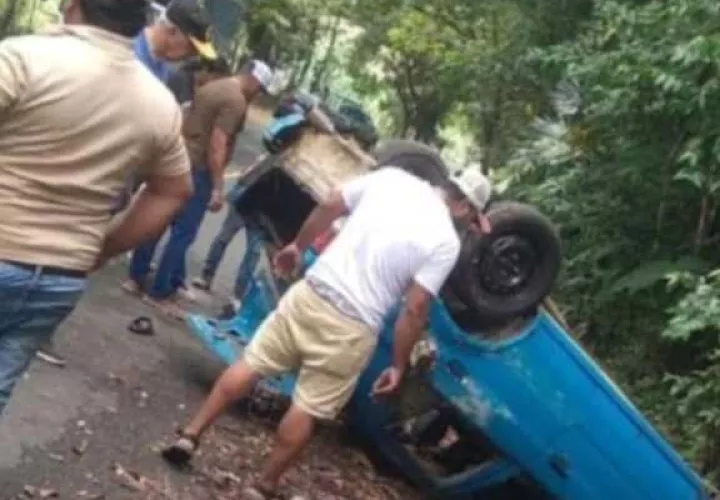 Escena del fatal accidente.  