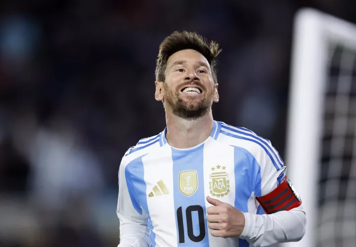 Lionel Messi festeja uno de sus goles. 