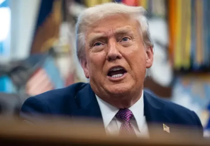 El presidente de Estados Unidos, Donald Trump, hablando en la Casa Blanca, en Washington. Foto: EFE