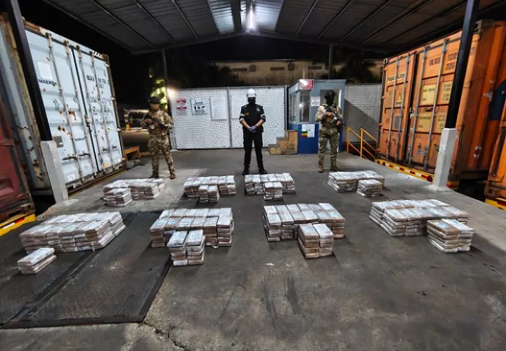 El contenedor tenía como destino final España, lo que es investigado por la Fiscalía de Drogas de Colón y Guna Yala.  /  Foto: Senan