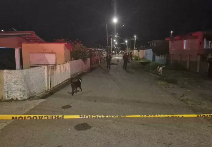 Escena donde ocurrió el doble homicidio.