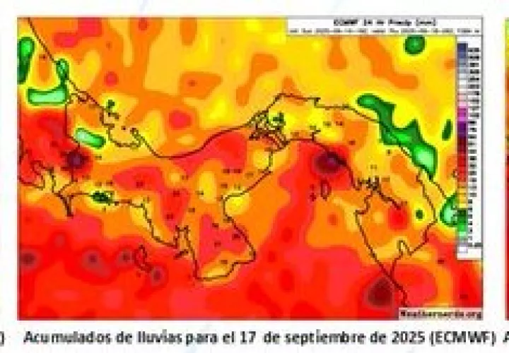 Mapa de las condiciones climáticas.