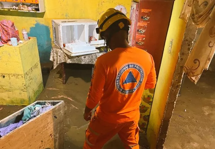 Cuatro viviendas afectadas por las lluvias.