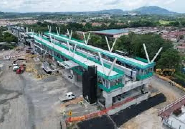 Construcción de la Línea 3 del Metro de Panamá.