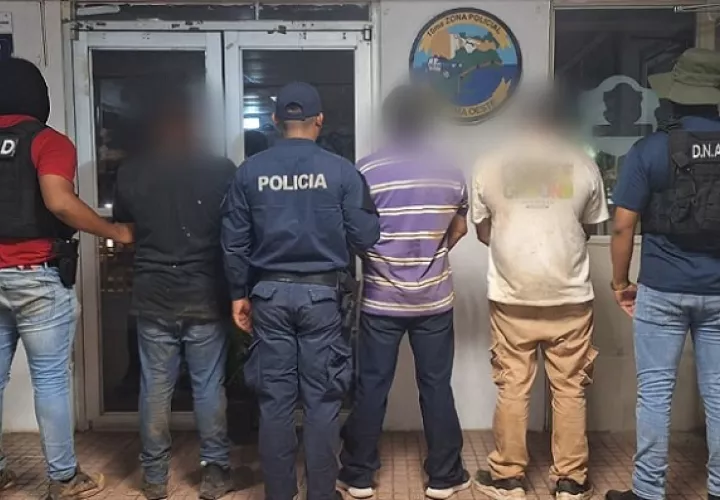 Fueron aprehendidos dos ciudadanos de nacionalidad colombiana y uno panameño.   /  Foto: Eric Montenegro