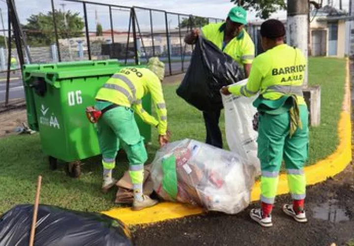 Las conocidas "Hormiguitas" en su labor diaria en la ciudad capital.