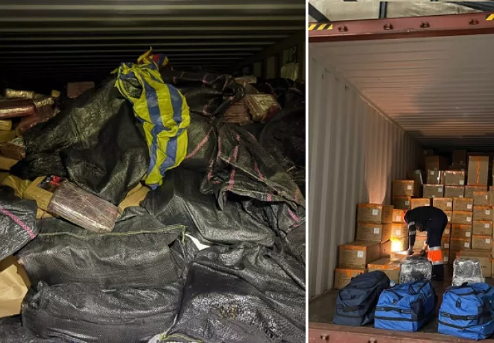 Se trata de dos decomisos de drogas ocultas en contenedores contaminados.  /  Foto: Senan