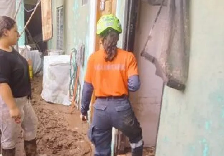 Una de las casas afectadas.