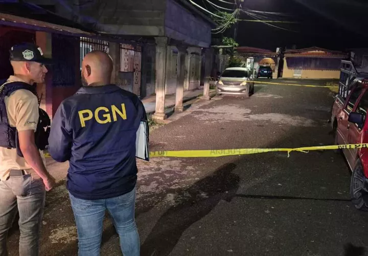 Escena del crimen ocurrido anoche.