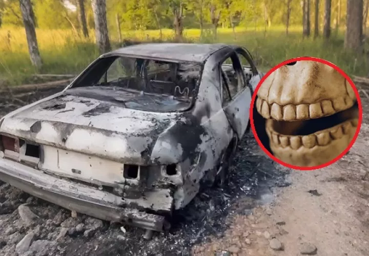 La Dirección de Investigación Judicial (DIJ) ya ubicó a la propietaria del automóvil calcinado.  Fotocomposición: Eric Montenegro / Freepik