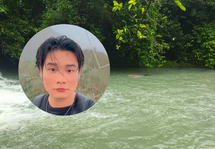 El cadáver del joven Maykol José Qui Wang (24 años) fue recuperado este martes.  /  Fotocomposición: Sinaproc/RS