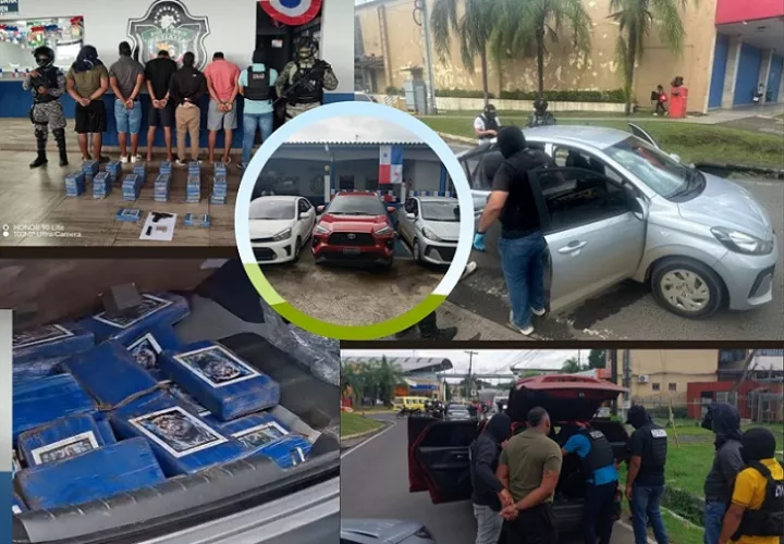 La operación encubierta se realizó en los estacionamientos de un centro comercial.  / Fotocomposición: PN