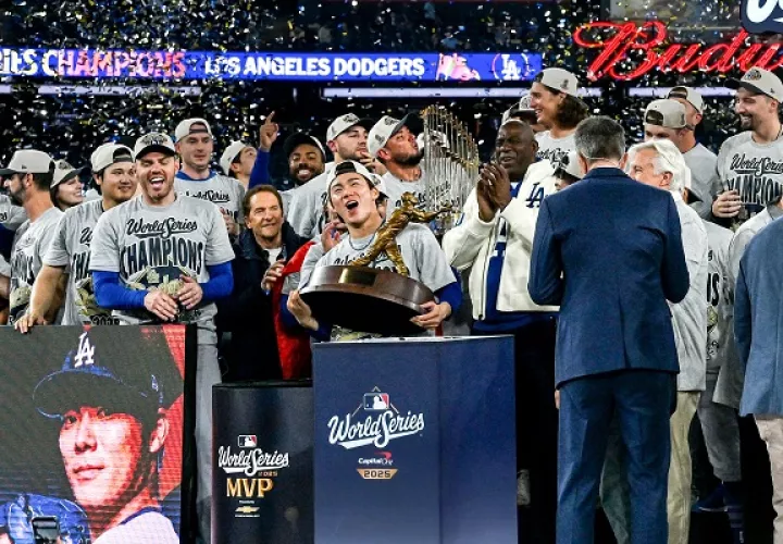Los Dodgers de Los Angeles celebran la conquista de la Serie Mundial. Foto: EFE