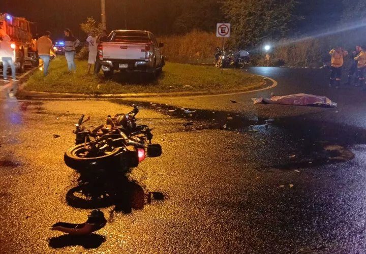 Escena del accidente de tránsito.