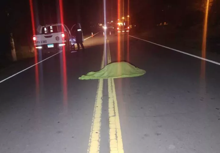 Escena del accidente en Chiriquí.