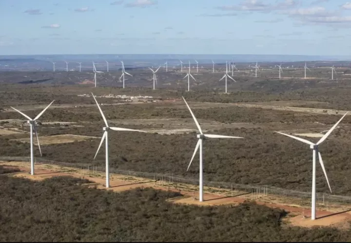 Un complejo eólico en la Amazonía de Brasil. Foto: EFE