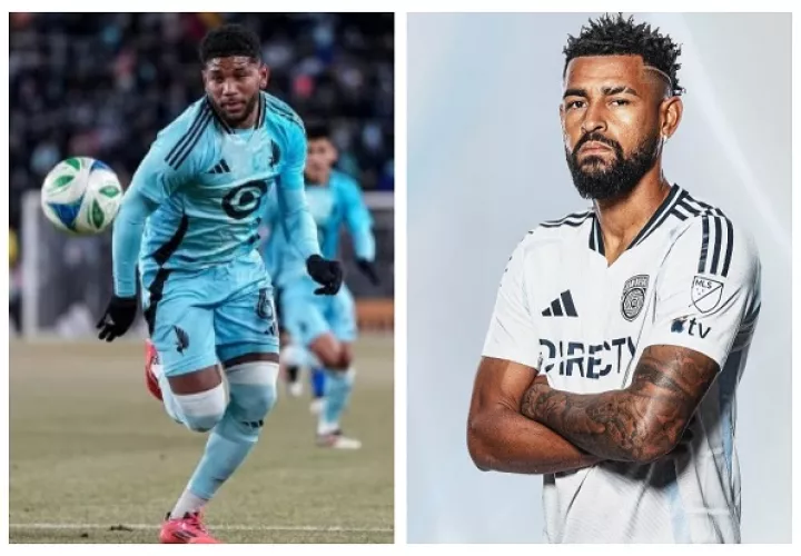 Carlos Harvey (izq.), del Minnesota United FC y Aníbal Godoy, del San Diego FC.