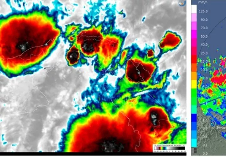 Mapa de las condiciones climáticas.