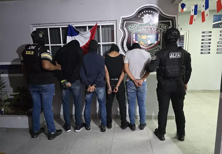 Todos los sospechosos fueron aprehendidos.  /  Foto: PN