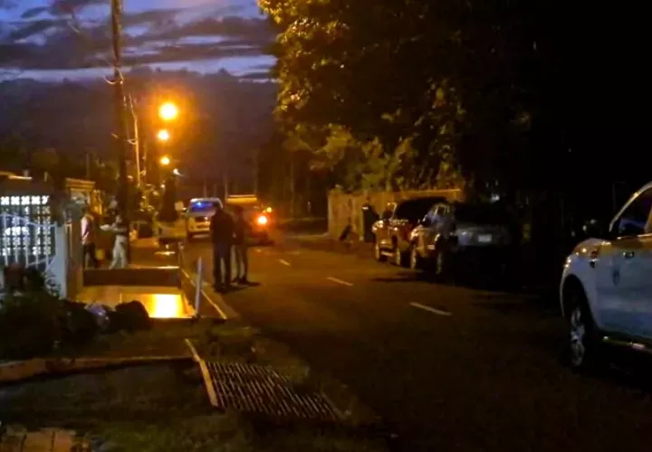 Escena del doble homicidio.