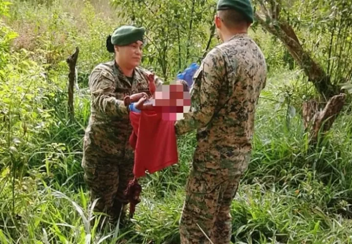 La madre dio a luz en el monte y allí mismo abandonó a su hija.  /  Foto: Senafront