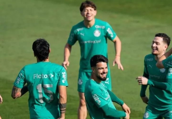 Entrenamiento del Palmeiras previo a la final de la Copa Libertadores. Foto: EFE