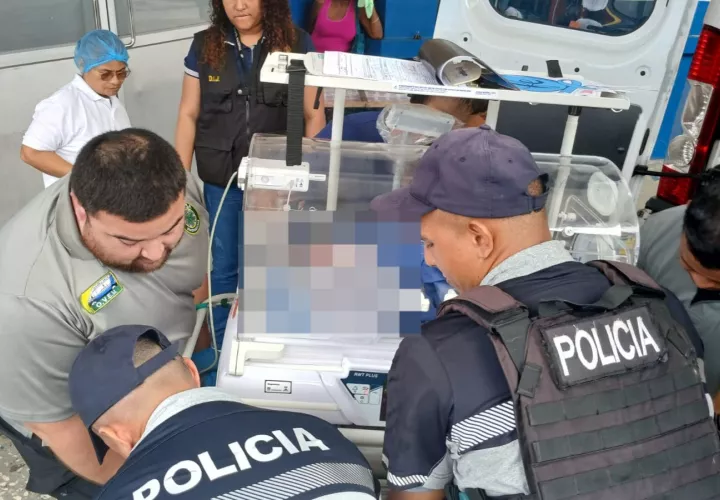La recién nacida fue encontrada en los alrededores de los tanques de reserva de agua del IDAAN. Foto: Cortesía 
