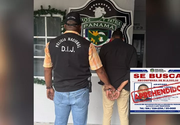 La recompensa de 2 mil dólares dio resultado: Policía captura a Arístides Rangel, buscado por pandillerismo.  /  Fotocomposición: PN