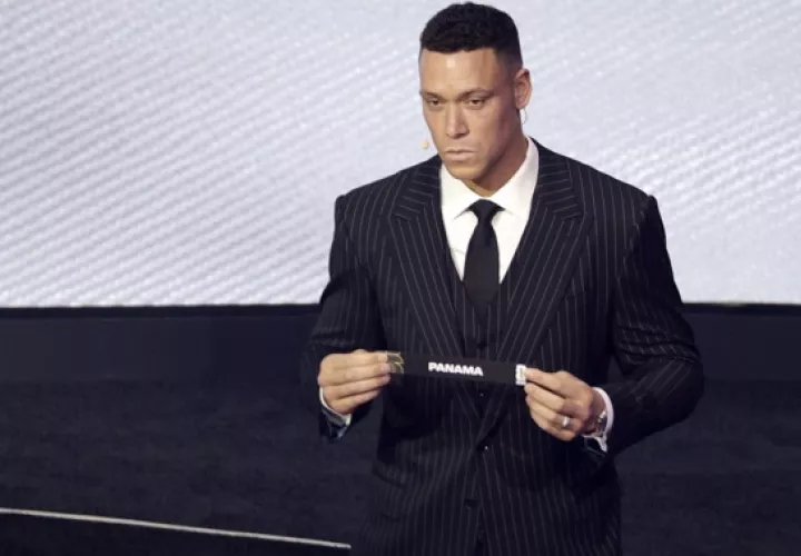 El grandes ligas Aaron Judge cuando sacó el nombre de Panamá del Bombo 3.