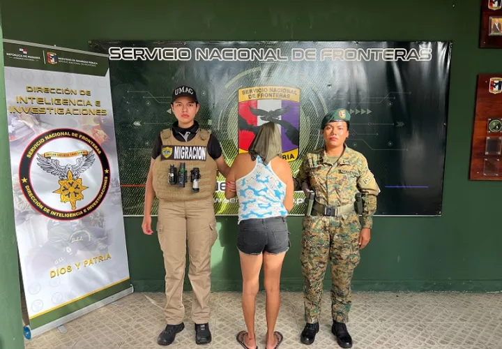 La mujer era buscada en Costa Rica.  /  Foto: Senafront