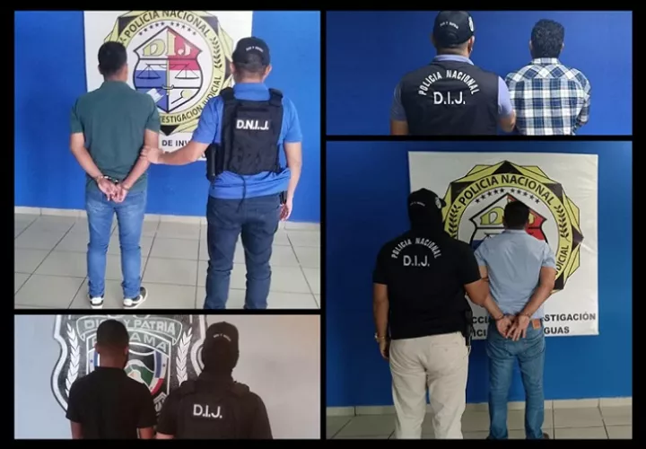 Los sospechosos quedaron a órdenes de la Fiscalía Anticorrupción.  /  Fotos: PN