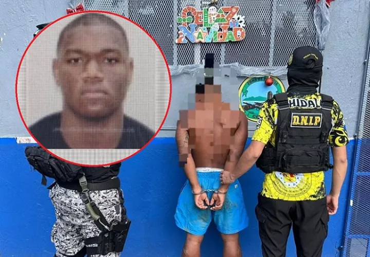 Se le vincula con un homicidio ocurrido el 9 de marzo del 2025, en la barriada Arco Iris, corregimiento de Cristóbal.  /  Fotocomposición: PN/MP