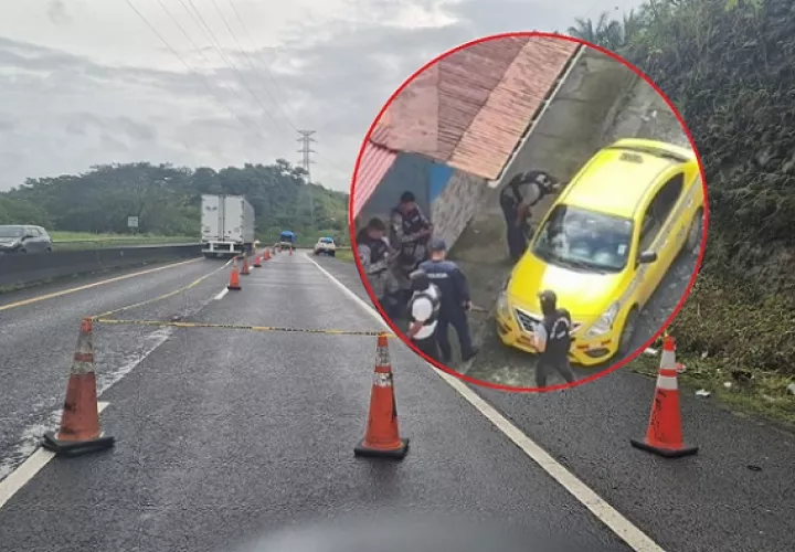 El taxi que utilizaba la víctima fue abandonado en la comunidad de La Feria.  /  Foto:  Diómedes Sánchez
