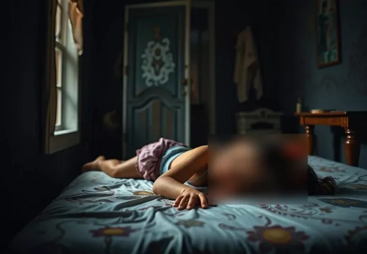 Al parecer la pequeña se golpeó la cabeza.  /  Imagen generada con IA: ArtGuru