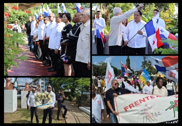 Actos conmemorativos del 9 de Enero en La Chorrera y Colón.  /  Fotocompocisión: Eric Montenegro / Diómedes Sánchez