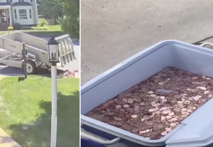 Hombre arroja miles de centavos a su ex por último pago de pensión alimenticia