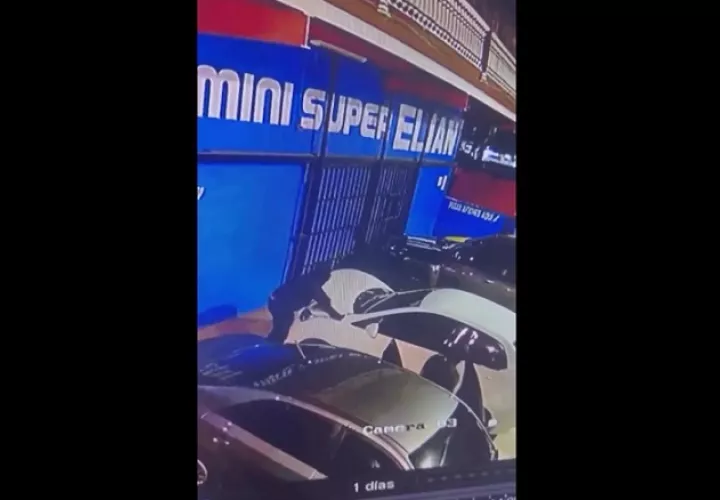 Hurtan accesorios de un vehículo en Cativá.  /  Captura de video