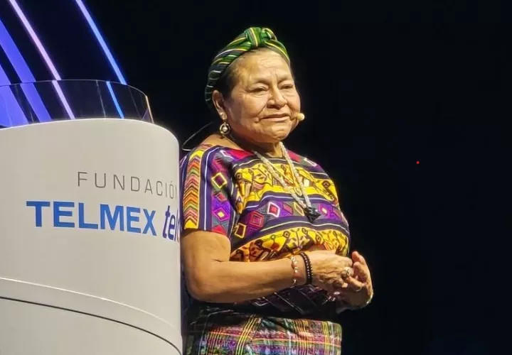 La líder indígena guatemalteca Premio Nobel de la Paz, Rigoberta Menchú. Foto: Instagram
